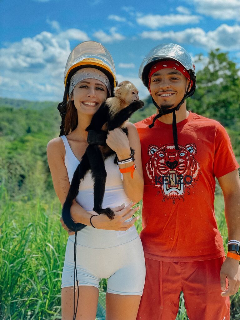 Met a monkey after four-wheeling in the jungles of Honduras. 