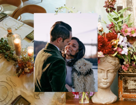 Collage of wedding photos