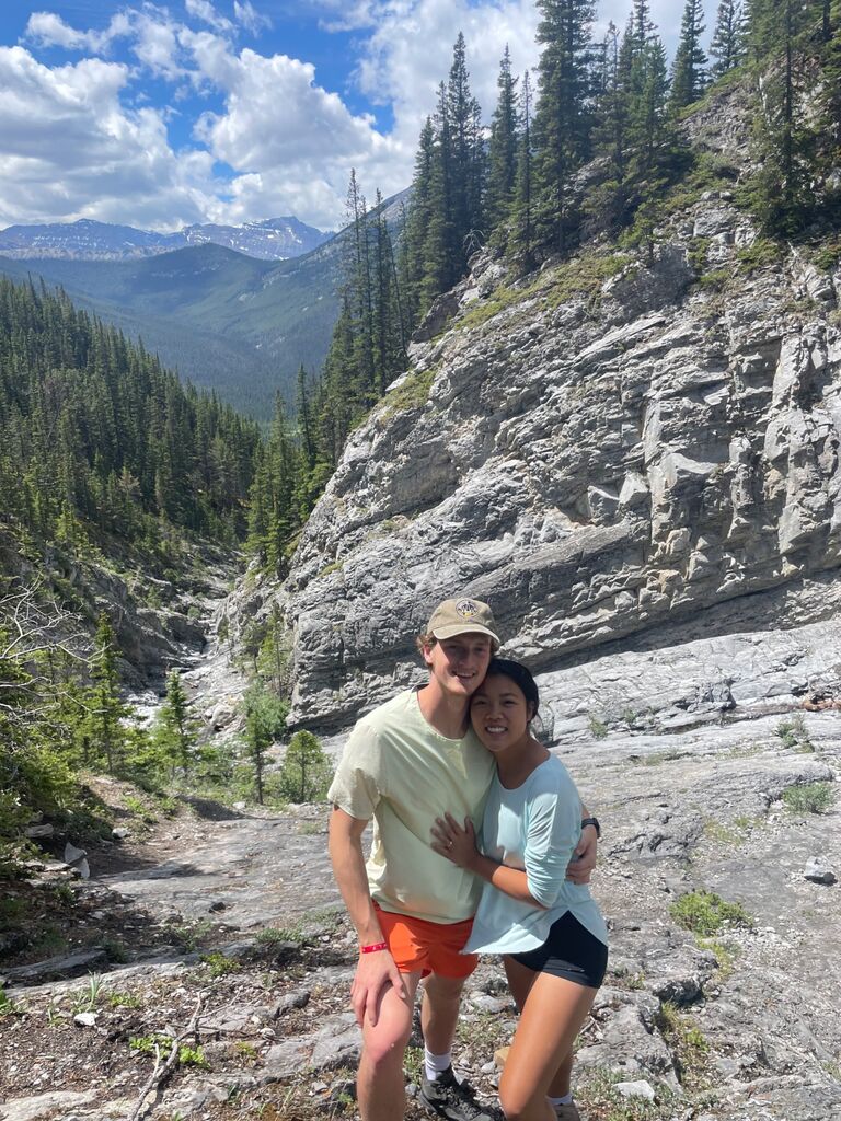 A hike in Alberta the day after the proposal!