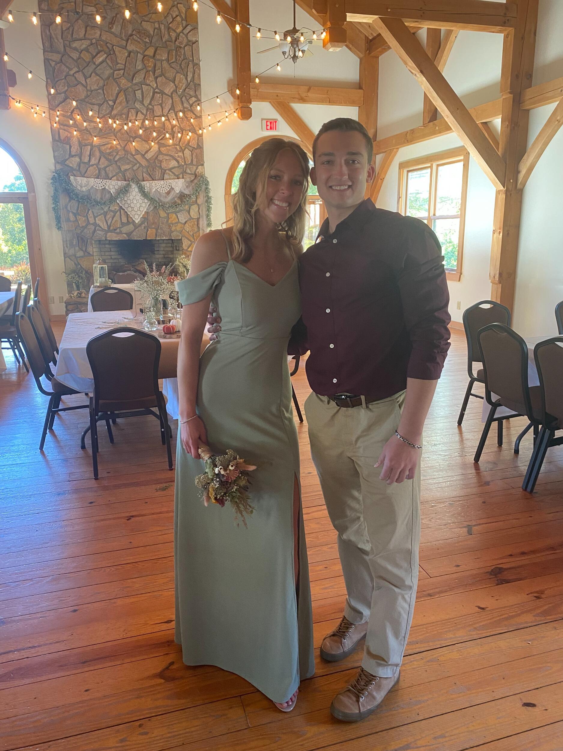 Celebrating friends on their wedding day