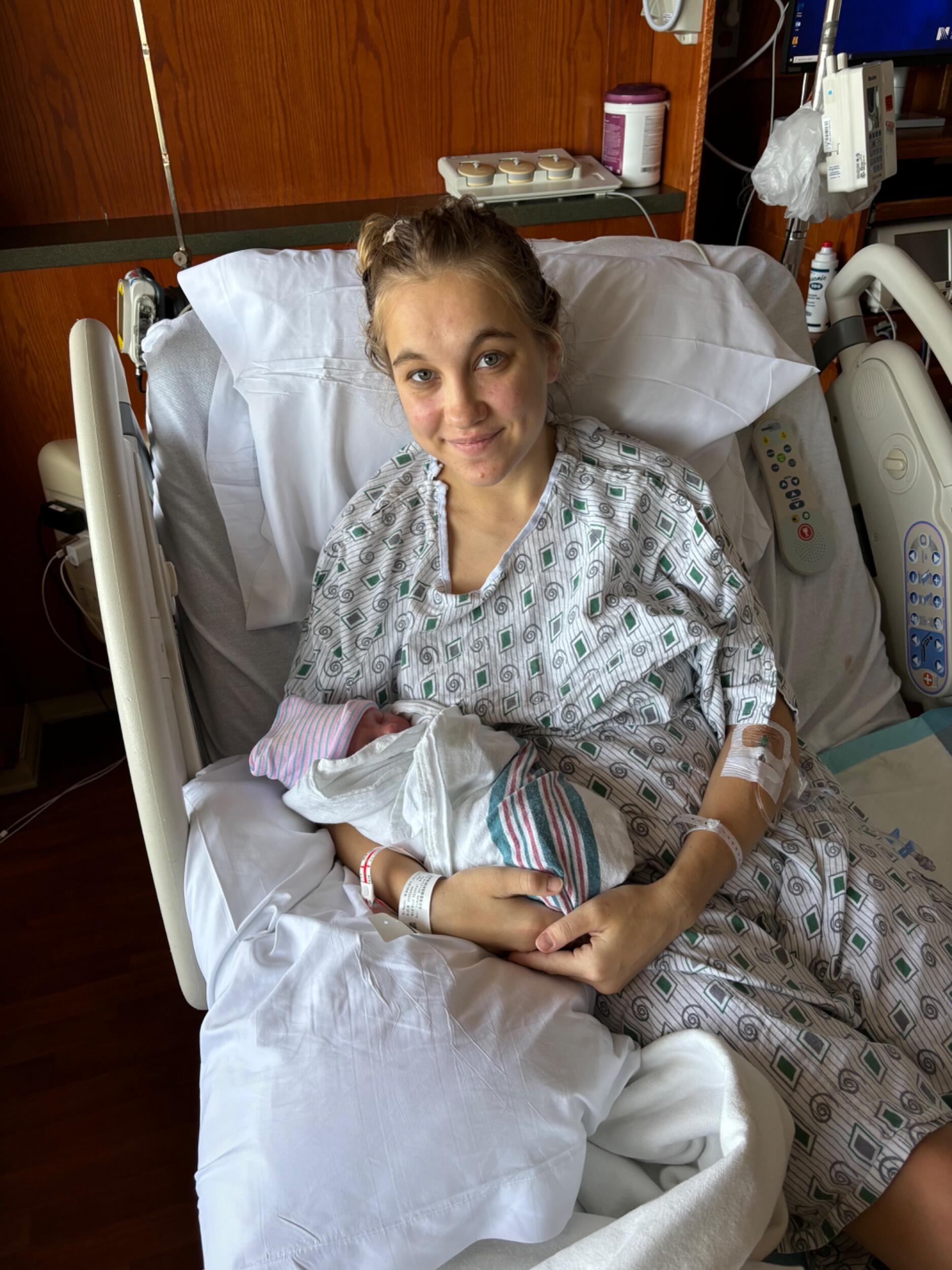 Alyssa and Derick welcome their first born.