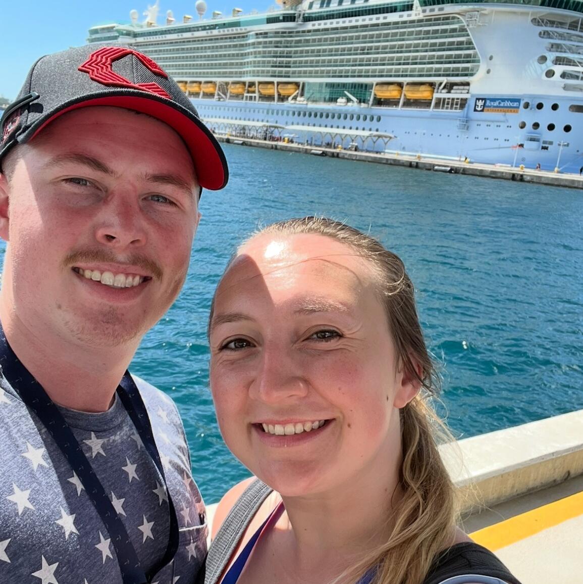 Our first vacation together! Cruising through the Bahamas