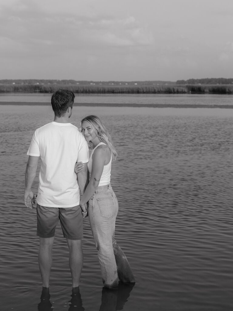 Almost four years after first meeting and many milestones later, the couple went on their routine morning beach walk (with Obi in tow), where Mike asked Rebeckah to marry him! 
