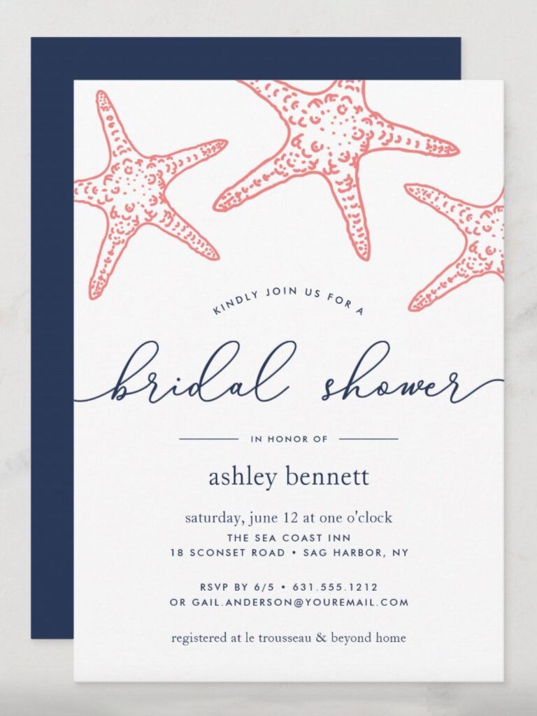 22 Nautical Bridal Shower Invitations for Beach Lovers