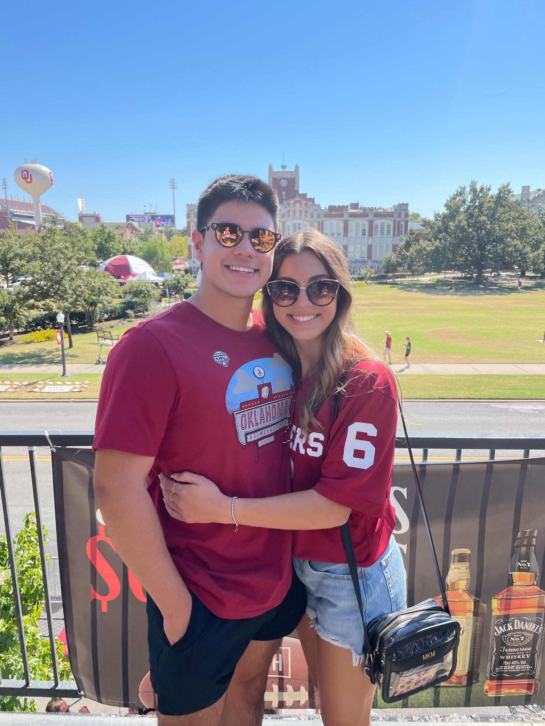 After 1.5 years of long distance, Gage transferred to OU!