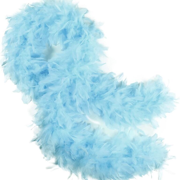 Turquoise Blue Feather Boa from Amazon for your Mamma Mia ABBA party
