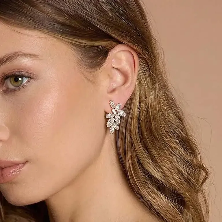Abstract petal bridesmaid earrings from Azazie