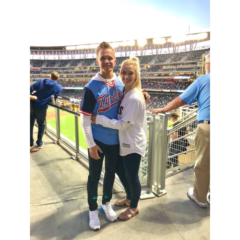 Many more Twins games to come - the "Facebook Official" photo!