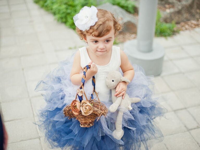 Tie-dye ombré flower girl tutu