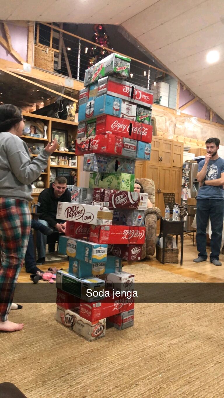Danny and I met at our friend Wyatt's New Years Ever party in 2019. We went head to head in giant soda jenga. That is when I first fell for Danny. I just didn't know it yet.