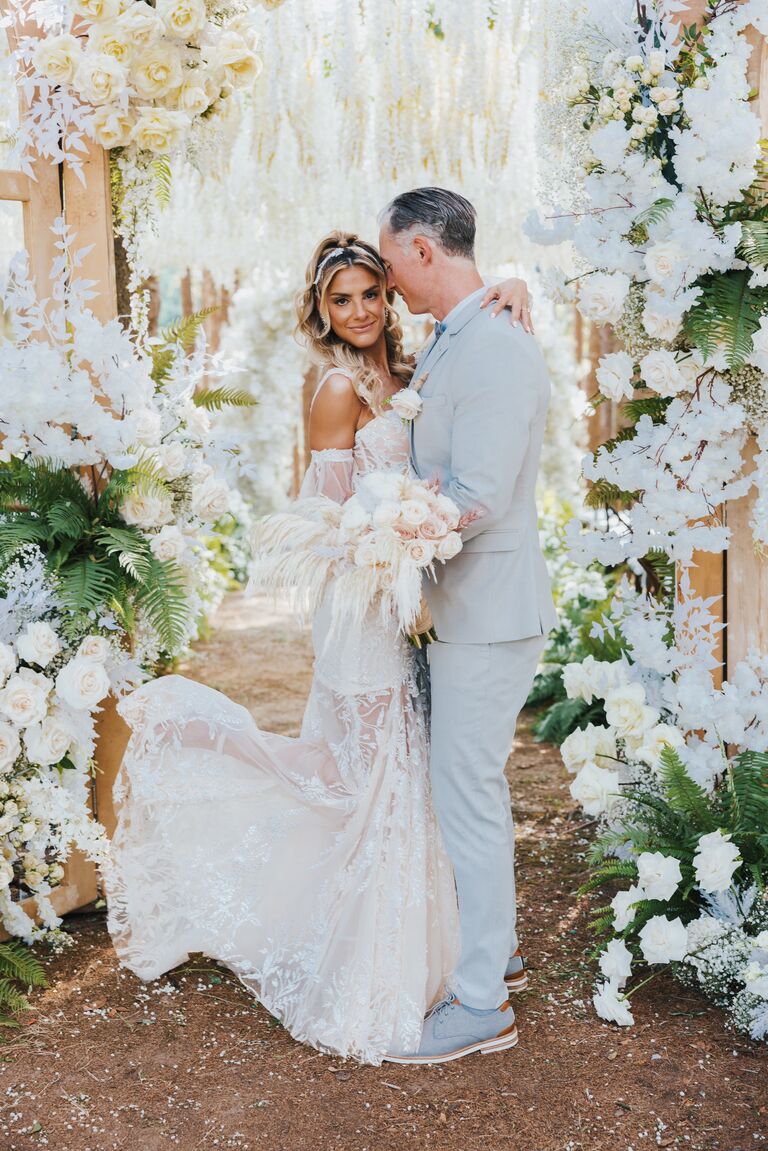 Jessica Hirsch and Brian Coogan on their wedding day