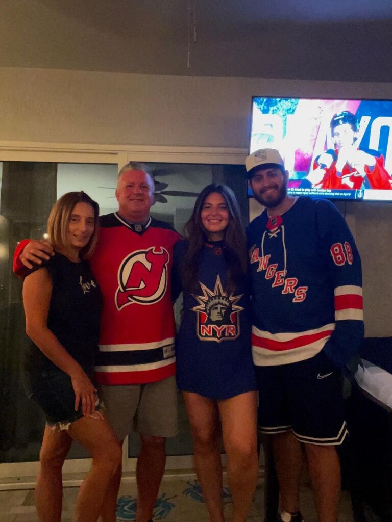 Watching Rangers vs. Devils in the playoffs.