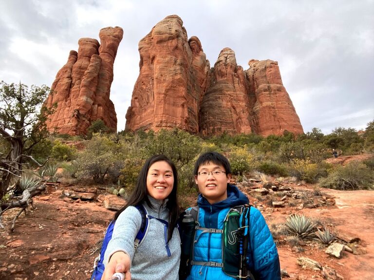 First flight together to Sedona, Arizona
