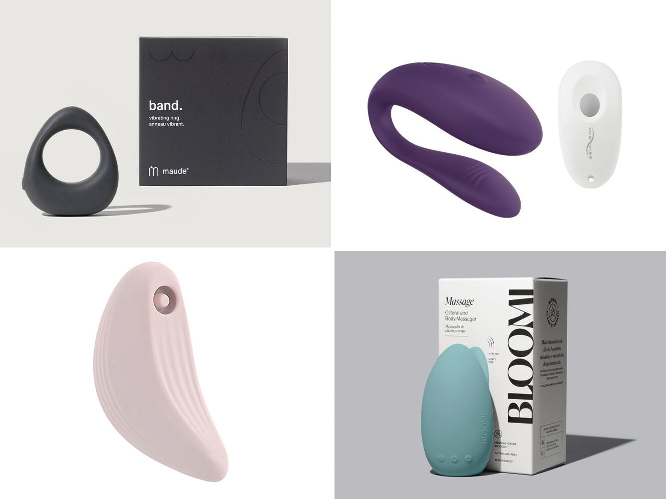 Collage of sex toys for couples