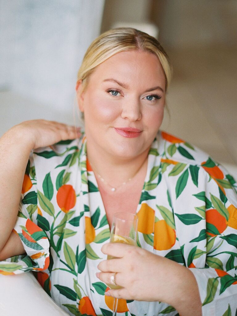 Bride wearing natural makeup