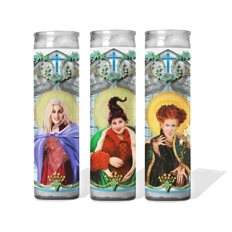 Hocus Pocus sanderson sisters celebrity prayer candle set for bachelorette party