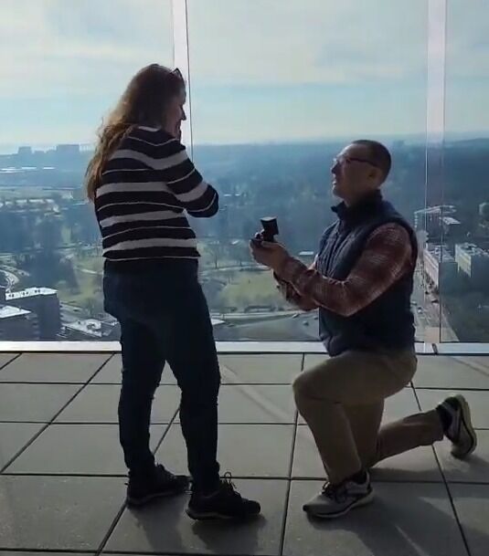Charlie proposed to Natalie at The View in Rosslyn, VA