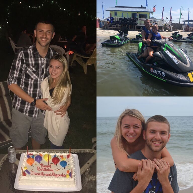 For those of you who don't know, Danielle and Alex's birthdays are 1 day apart so every summer they celebrate together. In 2017, Danielle and Alex had a party at Alex's house  and in August they went to Ocean City Maryland on vacation. They had an amazing summer and then went back to college. 