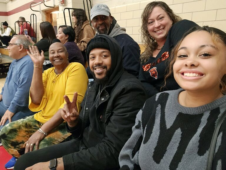 DaKarri's basketball cheer section!