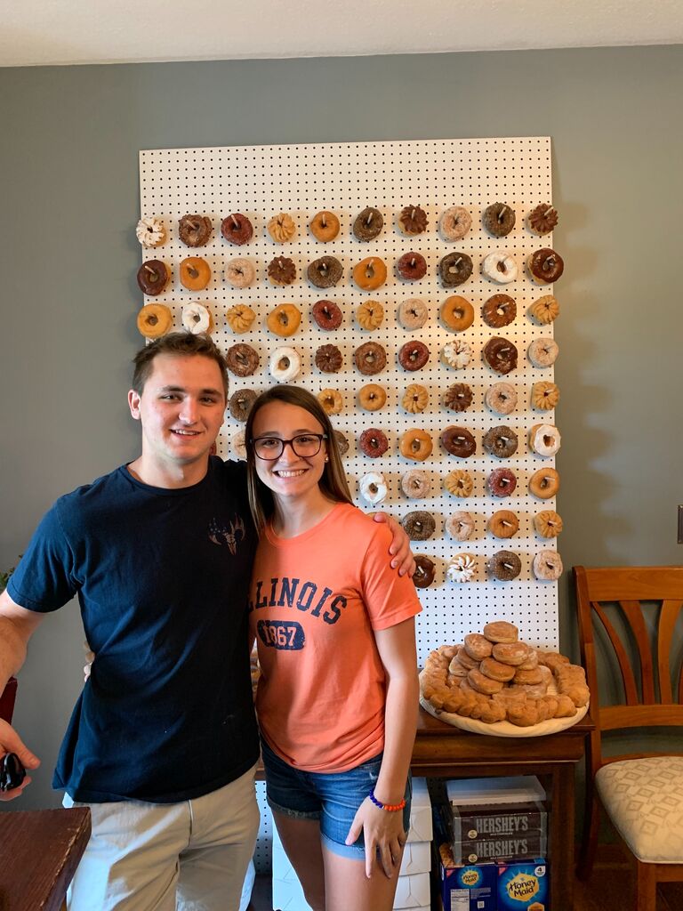 My graduation party, there were quite a few donuts...