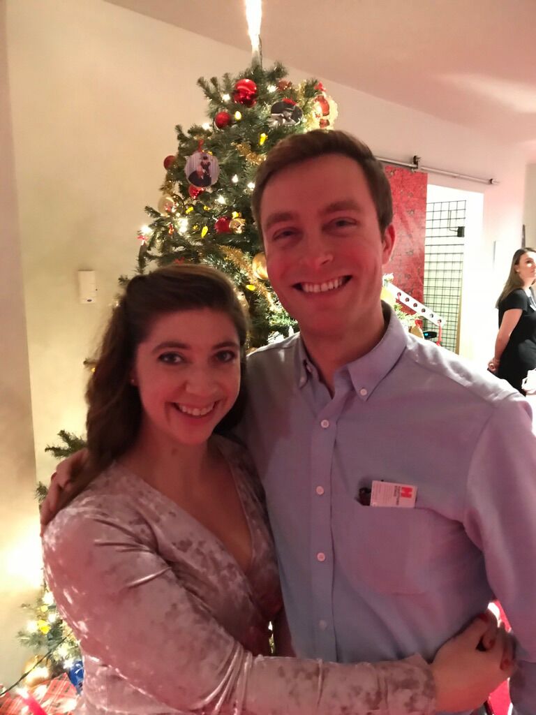Attended the Hartford Stage production of A Christmas Carol and staff holiday party.  Kyle was working at Hartford Stage when they first met. They made their relationship "Facebook official" just a few days later!