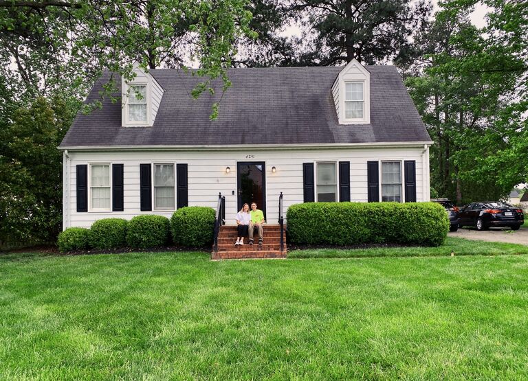 Right at the beginning of the pandemic, we bought our first house together! 