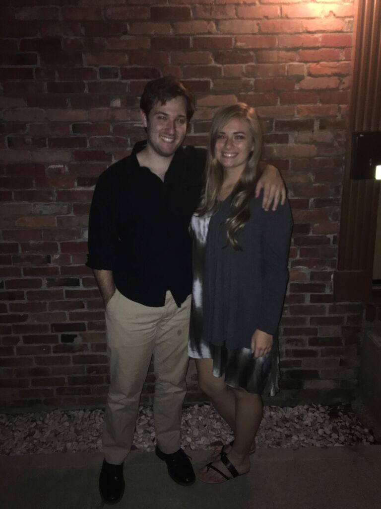 Celebrating our first anniversary at Giammarco's Italian Restaurant in Westerville, starting a tradition of celebrating there every anniversary!