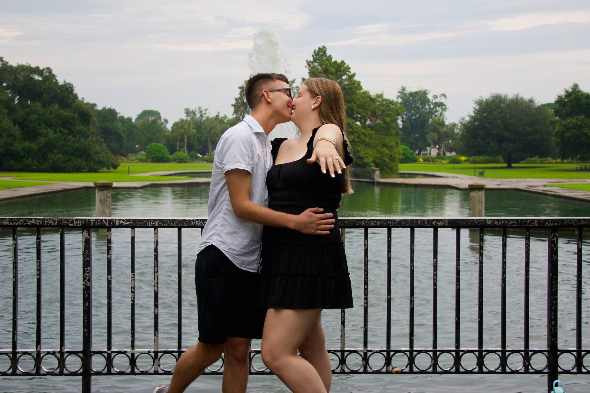Engaged!! Maxwell proposed to Ashley at Hampton Park in Charleston, SC.