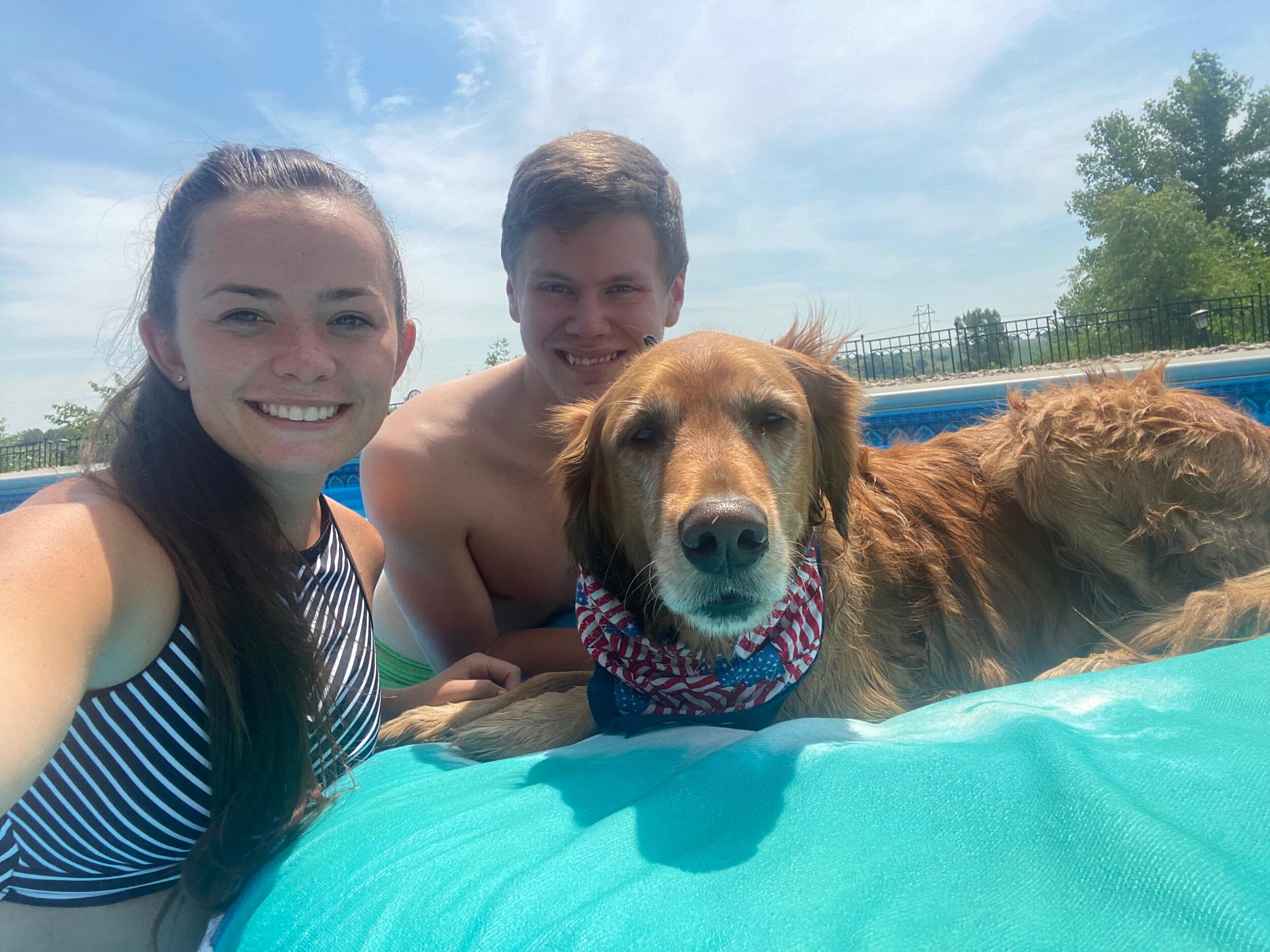 Soaking up that 4th of July sun with Harper