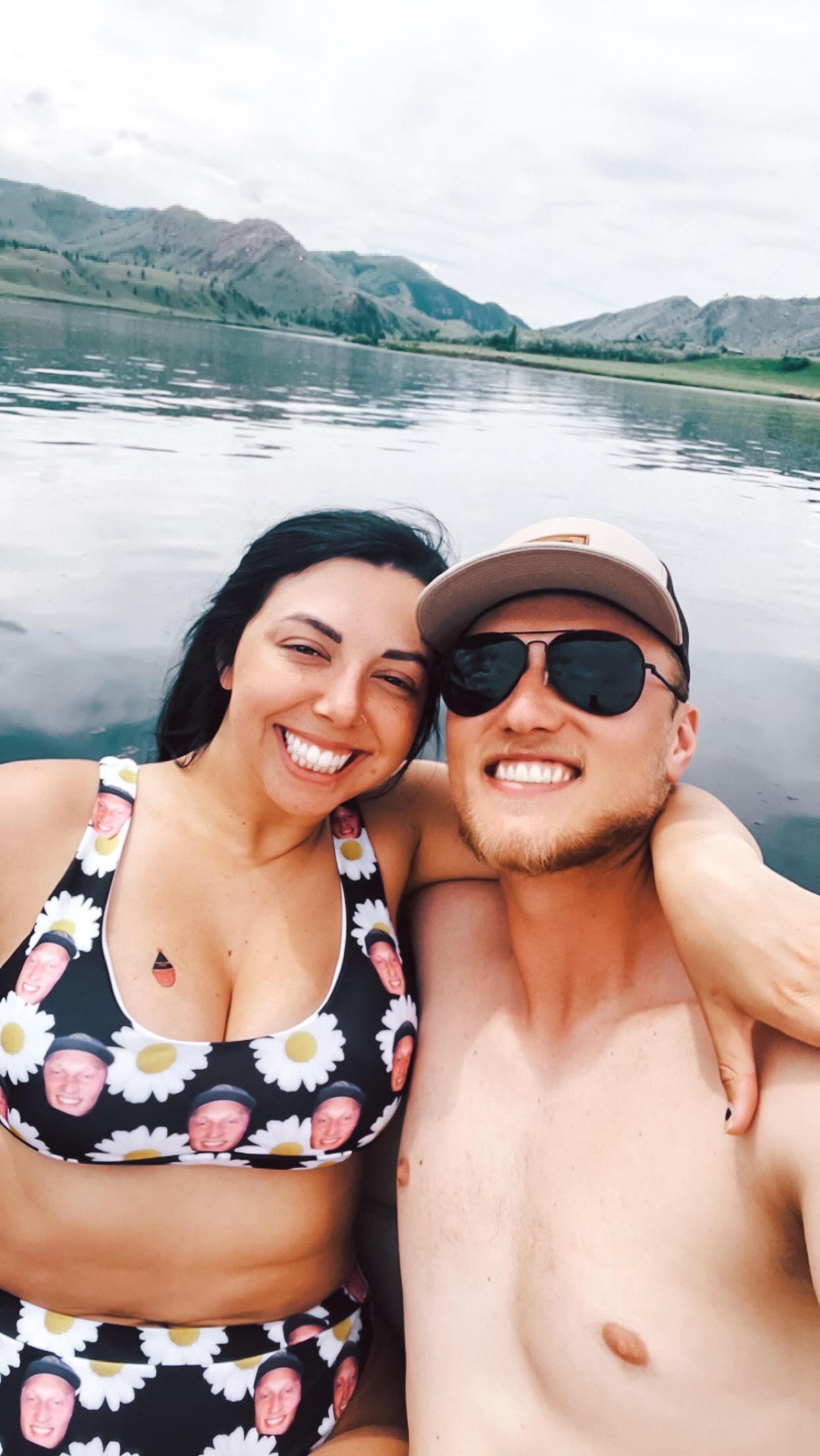 Celebrated Hayden's birthday up at the lake, where Hayden's buddies wore tattoos of him and Kelsey had his face all over her swim suit!