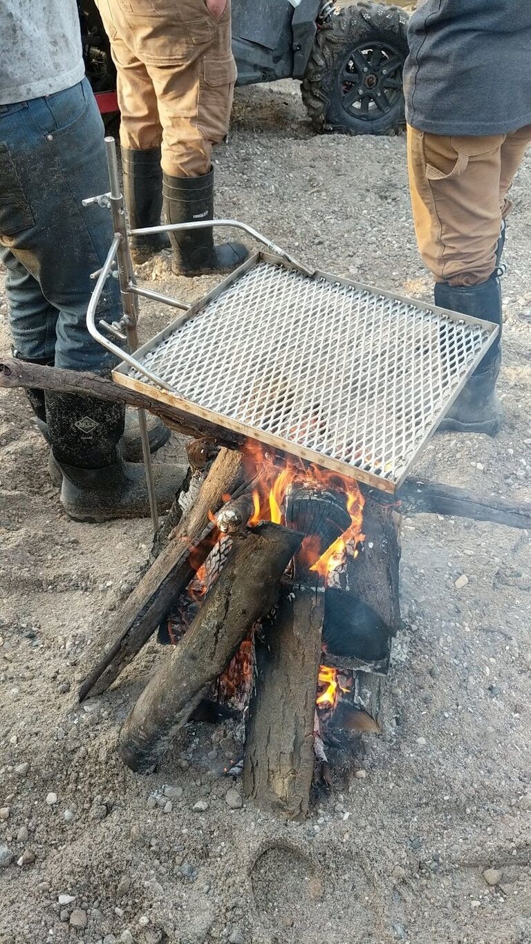 Wyatt made a portable grill 