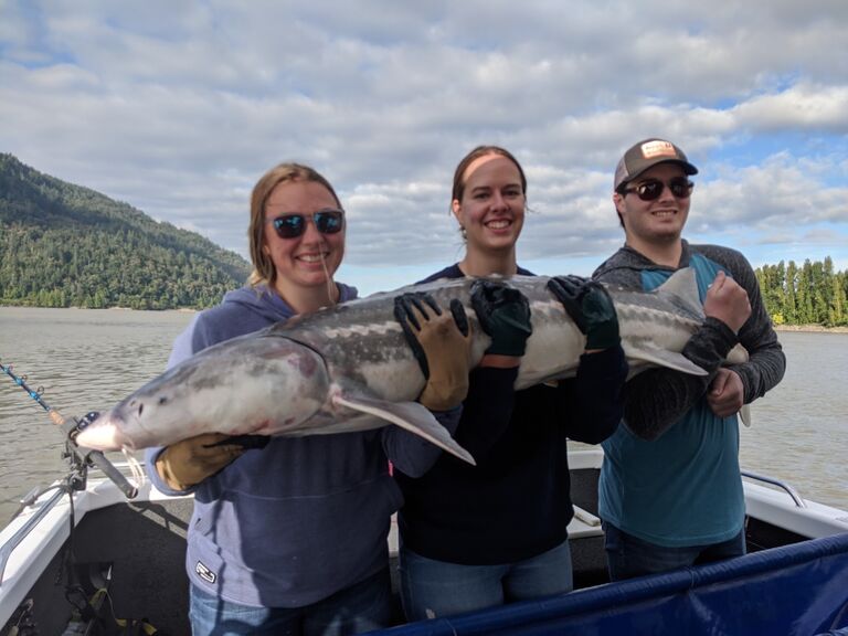 Michaella's first fish!