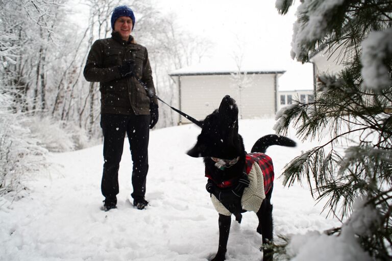 Our first snow day in Michigan!