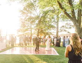 Wedding reception dance floor