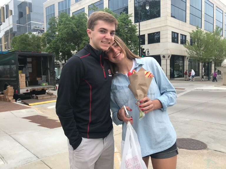 Another date favorite-the Farmer's Market in Madison. 