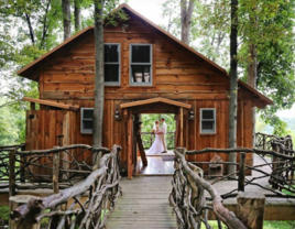 Treehouse resort elopement package at The Mohicans Treehouse Resort and Wedding Venue in Ohio