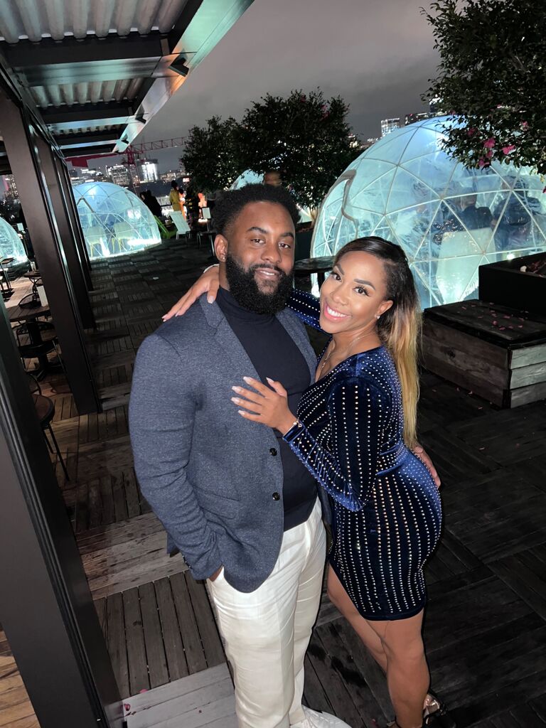 They spent their first NYE on a rooftop at Ponce City Market in Atlanta.  