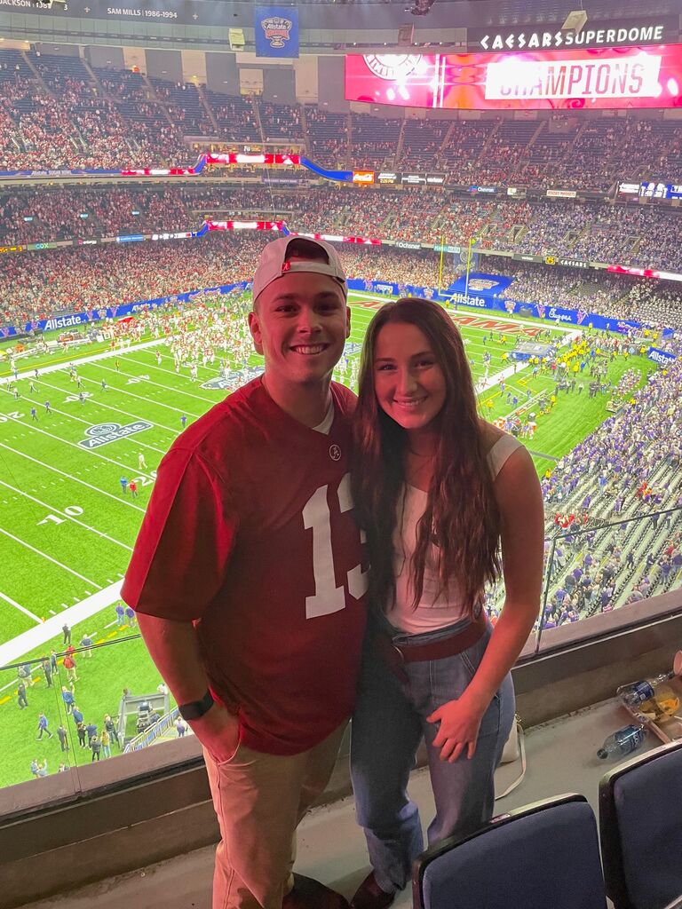 Day trip to New Orleans to watch Alabama in the Sugar Bowl.