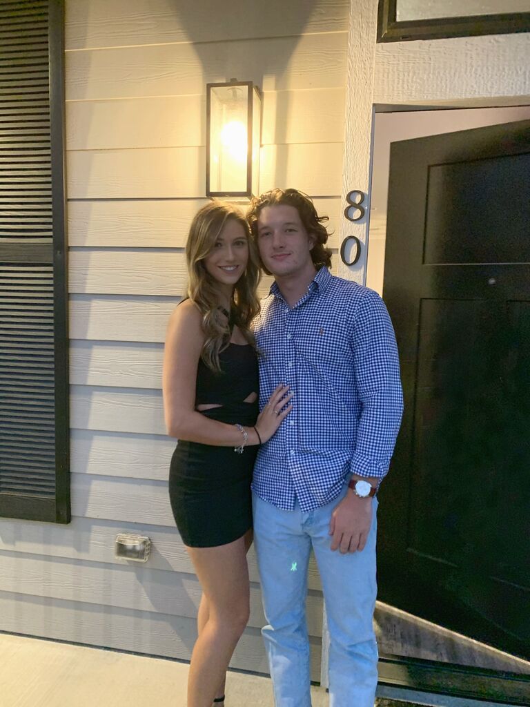 Our first picture together -  heading to Andrews fraternity victory dinner. 