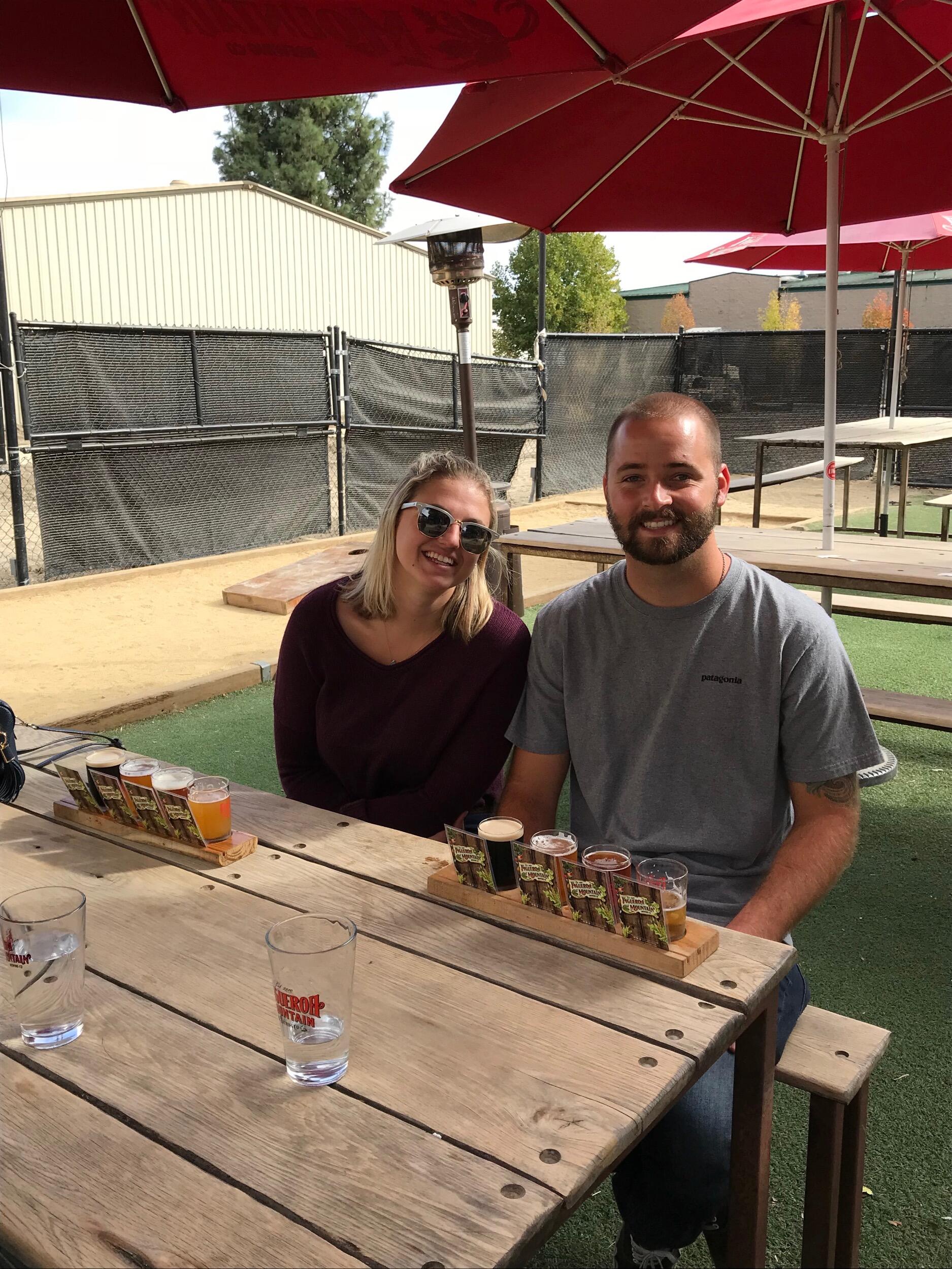 Enjoying some beer during a Family Trip to Bulleton, CA! 