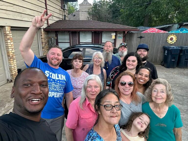 Austin meeting some of my family for the first time. His first family photo. 
