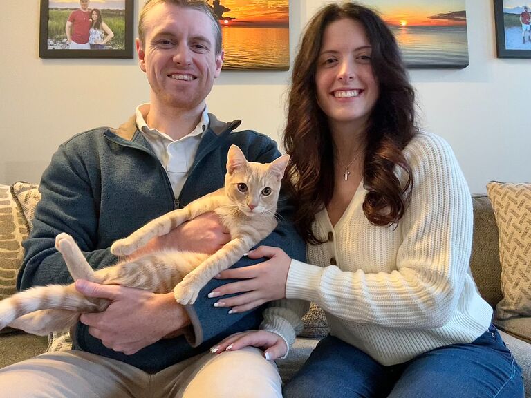 Monika and Patrick moved into their very first apartment together in Weymouth, MA! They later adopted their first pet, Milo!