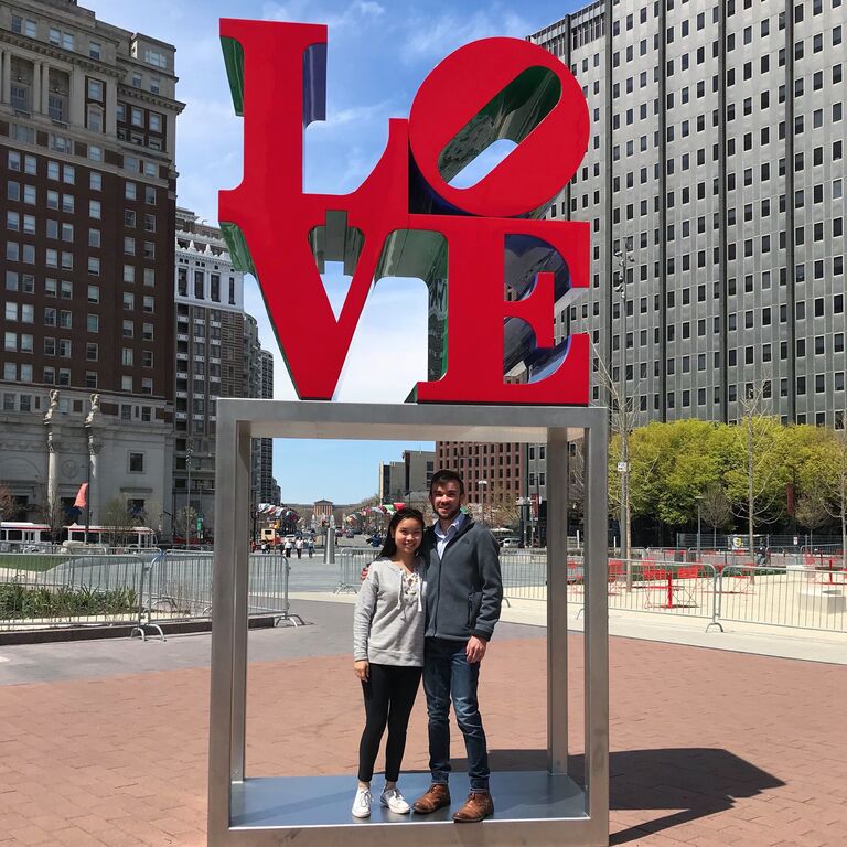 Emily would visit often and Chris showed her all his favorite spots in Philadelphia.