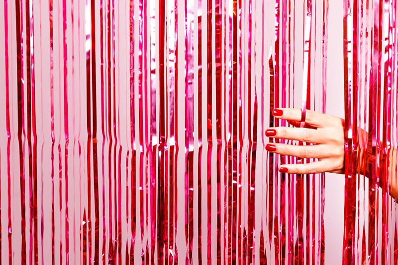 Tinsel Curtain - Disco Bachelorette Party Decoration