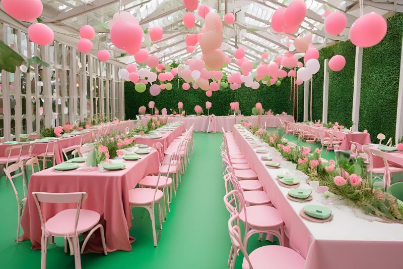 Wicked theme party - pink vs green