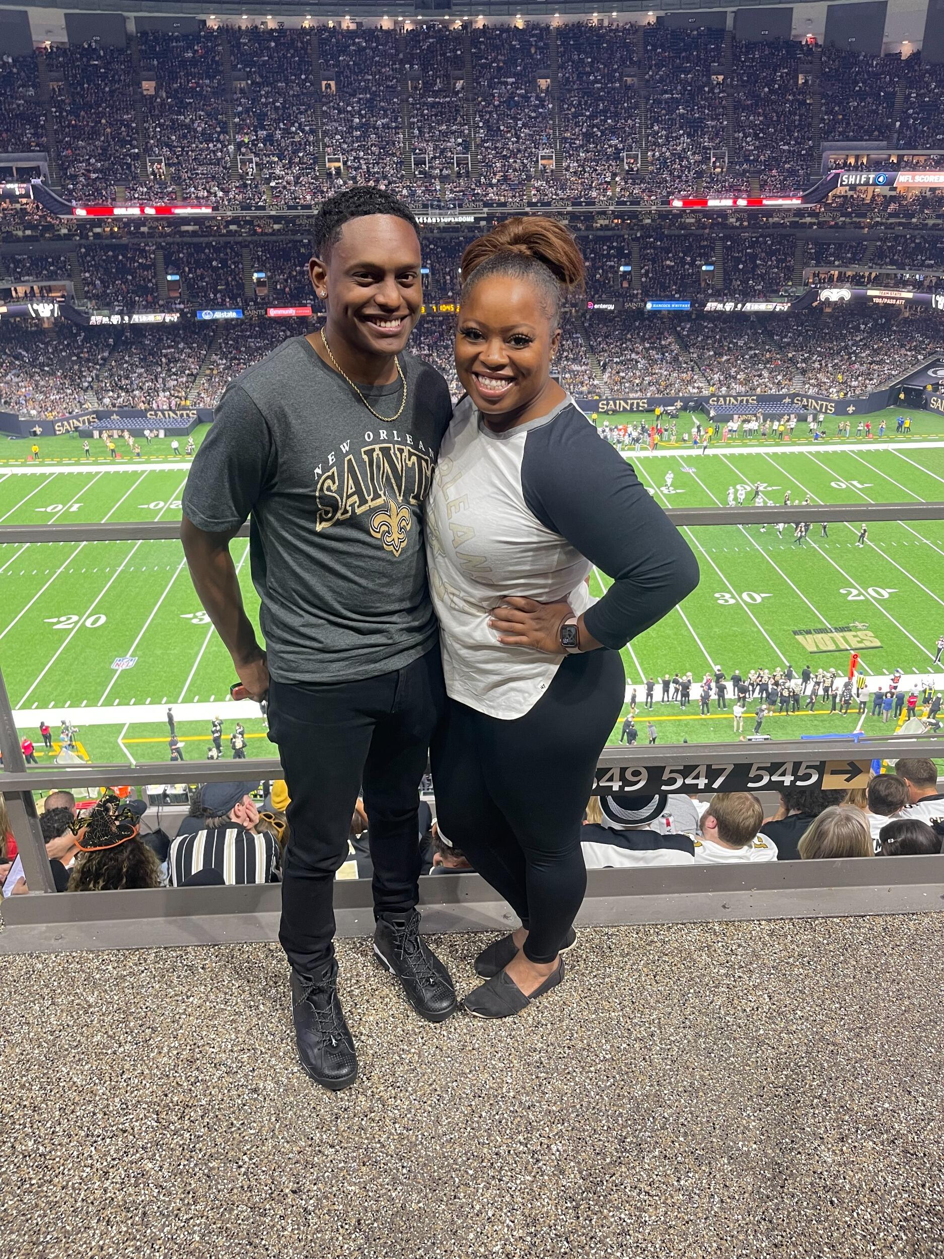 Jabari and Alexandria go to their first Saints game together for Alexandria's birthday and first-time in New Orleans.