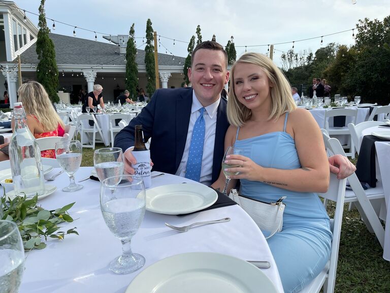Scottie and Douglas' first wedding together. 