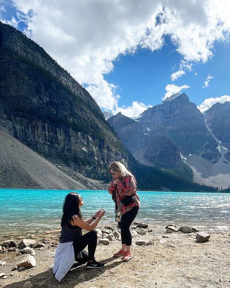 When Cindy proposed to Kelly in Banff