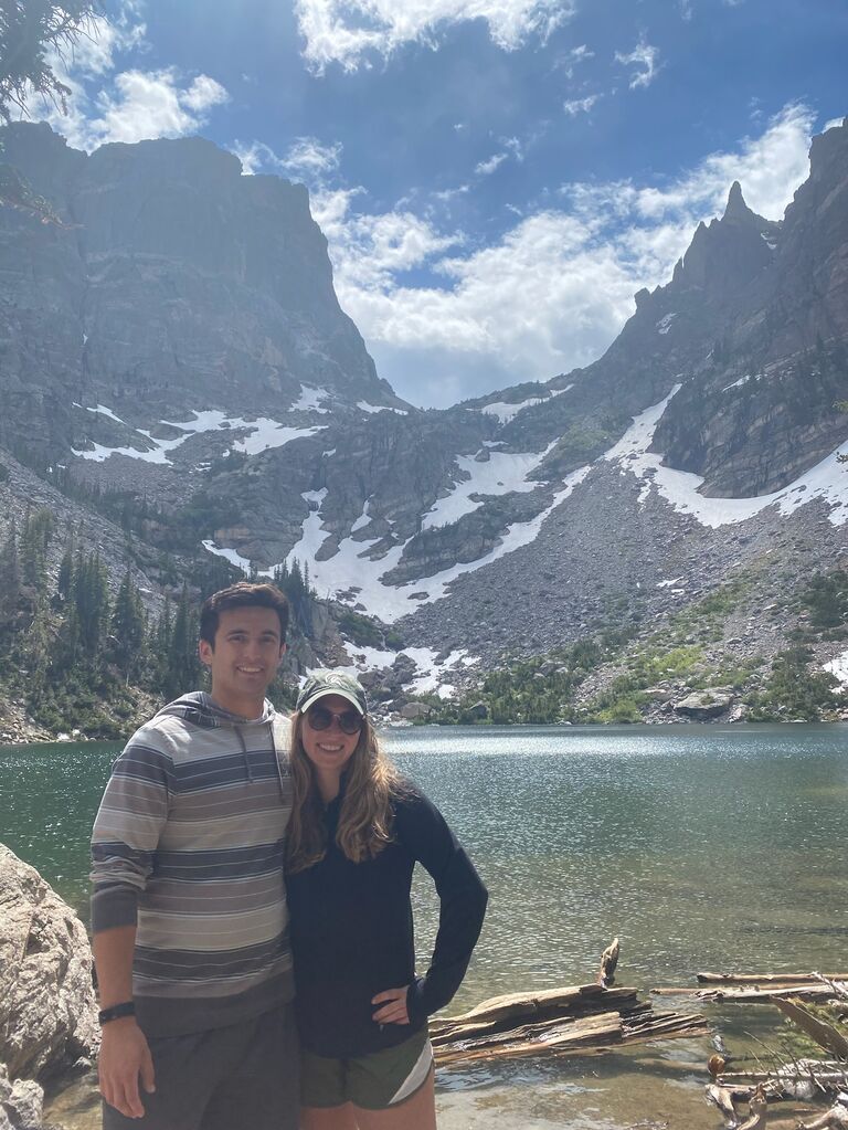 Over the past 5 years, Carson and Lindsey have been loving their lives in Colorado filled with lots of hiking, camping, skiing, and other adventures. 
Here is one of their favorite hikes in Rocky Mountain National Park, Dream Lake. 