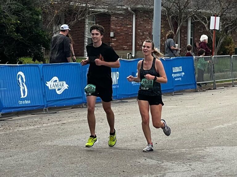 First race together!

We both have a passion and a history as runners, so we decided to train for and run the Bryan College Station half marathon together!